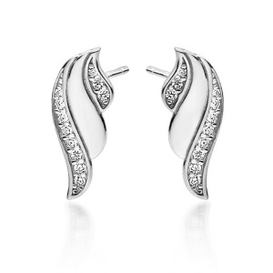 Cercei argint aripi cu pietre DiAmanti Z1727E-DIA (Argint 925‰ 1,9 g.)